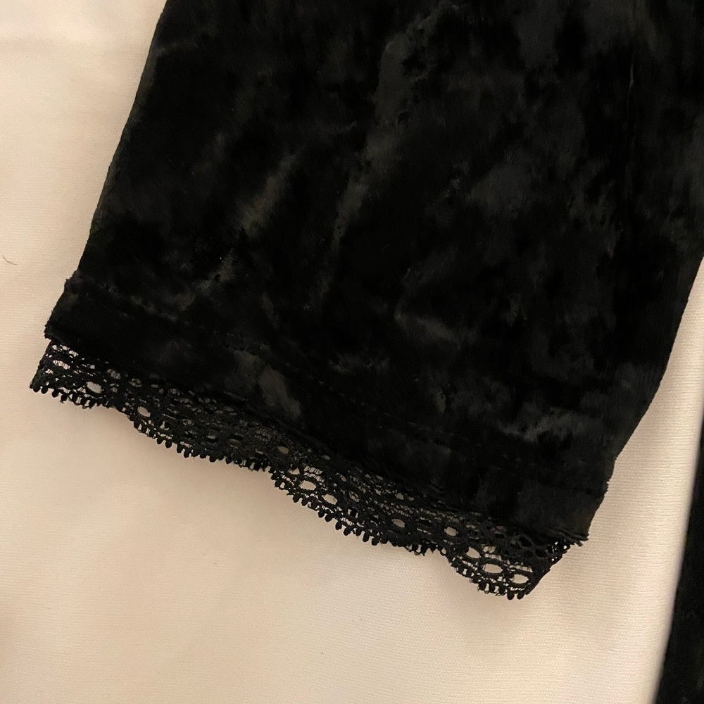 Free People Kat Velvet Mini dress in Black